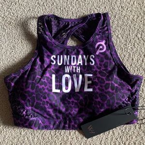 Peloton Sundays w/ Love Purple Leopard Sports Bra